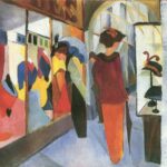 13 Jahre Lyrik-Schreibnacht - Bild von August Macke | "Zwei Frauen vor dem Hutladen" (1914)